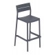 41027-261449 Dark Grey Σκαμπό Μπάρ Πολυπροπυλένιου Με UV Προστασία