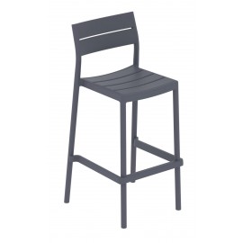 41027-261449 Dark Grey Σκαμπό Μπάρ Πολυπροπυλένιου Με UV Προστασία