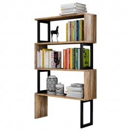 ΒΙΒΛΙΟΘΗΚΗ INGRID ΚΑΡΥΔΙ ΜΕ ΜΑΥΡΟ ΣΚΕΛΕΤΟ HM8867.01 80x22x128 εκ.