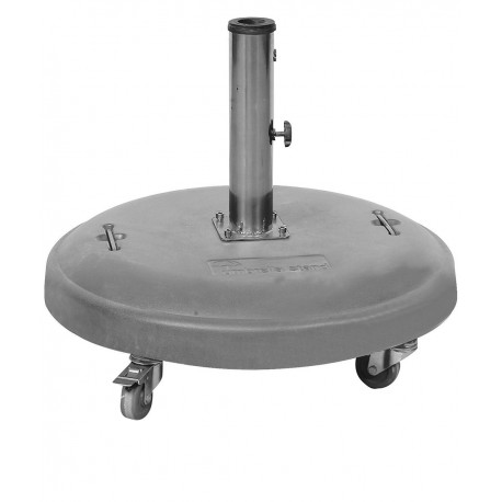 28208-NTH50-GREY Γκρί Τσιμεντένια Βάση Ομπρέλας 50Kgr , ⌀ 60cm ,Με Ροδάκια Και Φρένο