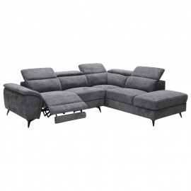 ΚΑΝΑΠΕΣ ΔΕΞΙΑ ΓΩΝΙΑ-ΑΝΑΚΛΙΣΗ & ΑΠΟΘ.ΧΩΡΟΣ-RESTRO HM3339.01R ΓΚΡΙ ΥΦΑΣΜΑ 284x224x76Υεκ