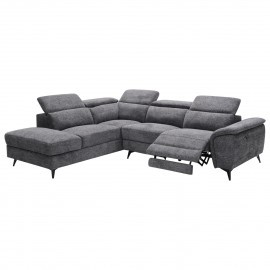 ΚΑΝΑΠΕΣ ΑΡΙΣΤΕΡΗ ΓΩΝΙΑ-ΑΝΑΚΛΙΣΗ & ΑΠΟΘ.ΧΩΡΟΣ-RESTRO HM3339.01L ΓΚΡΙ ΥΦΑΣΜΑ 284x224x76Υεκ