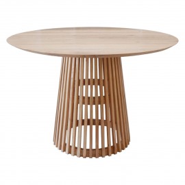 ΤΡΑΠΕΖΙ ΤΡΑΠΕΖΑΡΙΑΣ FRANTZ ΑΠΟ ΜΑΣΙΦ ΞΥΛΟ MINDI ΦΥΣΙΚΟ Φ150x78.5Yεκ.HM9457.01