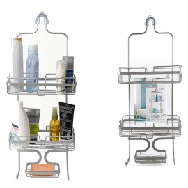 06510217 Ραφιέρα Μπάνιου 3 Ράφια Μέταλλο 26x13x66cm Σε 2 Χρώματα