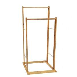 06511126 Κρεμάστρα Για Πετσέτες 2 Θέσεων Επιδαπέδια Φυσικό Μπαμπού 24x41x80cm