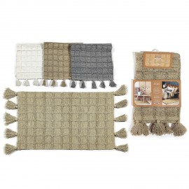 06511517 Χαλάκι 60% Βισκόζη/40% Βαμβάκι 50x80cm Σε 4 Χρώματα Πολύχρωμο