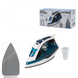06511613 Ατμοσίδερο Με Πλάκα Inox Λευκό/Μπλε 2200W