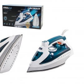 06511614 Ατμοσίδερο Με Πλάκα Inox Λευκό/Μπλε 2600W