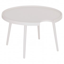 ΤΡΑΠΕΖΙ ΜΕΣΗΣ ΣΤΡΟΓΓΥΛΟ ΕΞ.ΧΩΡΟΥ TEROC HM6434.02 ΑΛΟΥΜΙΝΙΟ ΛΕΥΚΟ Φ70x44Υεκ