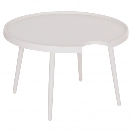 ΤΡΑΠΕΖΙ ΜΕΣΗΣ ΣΤΡΟΓΓΥΛΟ ΕΞ.ΧΩΡΟΥ TEROC HM6434.02 ΑΛΟΥΜΙΝΙΟ ΛΕΥΚΟ Φ70x44Υεκ