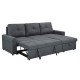 Ε9588,1S MONTREAL-S Καναπές - Κρεβάτι Γωνία Αναστρέψιμη με Χώρο Αποθήκευσης,Ύφασμα Ανθρακί