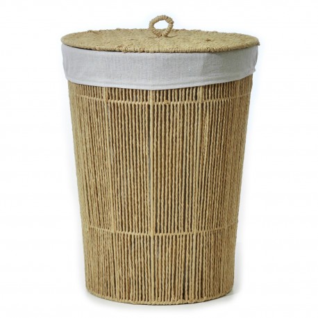 06511360 Καλάθι Απλύτων Μπεζ Φ42x54cm