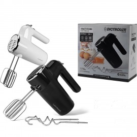 06512437 Μίξερ Dictrolux Λευκό/Μαύρο 6 Ταχύτητες 300W 2Τμχ