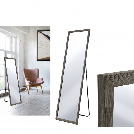 06512739 Καθρέφτης Δαπέδου Γκρι Δρυς 44x154cm