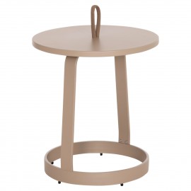 ΤΡΑΠΕΖΙ ΒΟΗΘΗΤΙΚΟ ΕΞ.ΧΩΡΟΥ MINO HM6432.03 ΑΛΟΥΜΙΝΙΟ & ΣΧΟΙΝΙ ΚΑΠΟΥΤΣΙΝΟ Φ47x53Υεκ