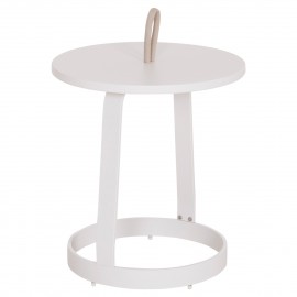 ΤΡΑΠΕΖΙ ΒΟΗΘΗΤΙΚΟ ΕΞ.ΧΩΡΟΥ MINO HM6432.02 ΑΛΟΥΜΙΝΙΟ ΛΕΥΚΟ & ΣΧΟΙΝΙ ΜΠΕΖ Φ47x53Υεκ