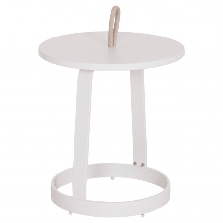 ΤΡΑΠΕΖΙ ΒΟΗΘΗΤΙΚΟ ΕΞ.ΧΩΡΟΥ MINO HM6432.02 ΑΛΟΥΜΙΝΙΟ ΛΕΥΚΟ & ΣΧΟΙΝΙ ΜΠΕΖ Φ47x53Υεκ