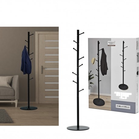 06512778 Καλόγερος Μαύρο Μέταλλο Φ40xH175cm