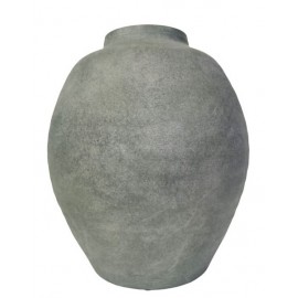 41158-50021 Κεραμικό Διακοσμητικό Βάζο Γκρί Πέτρας 25 x 29,5(h)cm