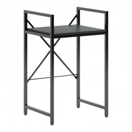 197-000320 Ραφιέρα στήριξης πλυντηρίου - στεγνωτηρίου Delavar pakoworld μέταλλο μαύρο 72x60x116εκ