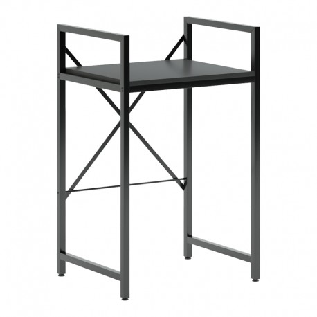 197-000320 Ραφιέρα στήριξης πλυντηρίου - στεγνωτηρίου Delavar pakoworld μέταλλο μαύρο 72x60x116εκ