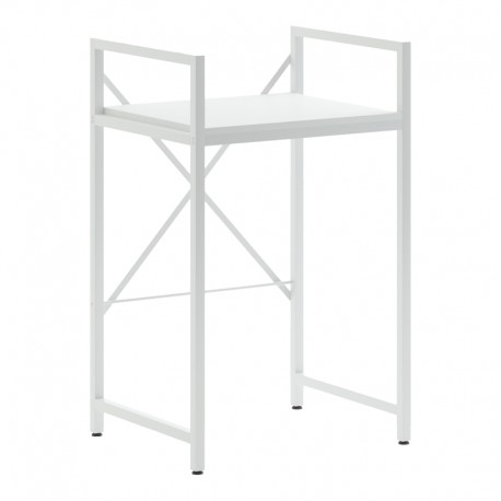 197-000319 Ραφιέρα στήριξης πλυντηρίου - στεγνωτηρίου Delavar pakoworld μέταλλο λευκό 72x60x116εκ