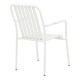 404-000006 Πολυθρόνα Vista pakoworld στοιβαζόμενη αλουμίνιο σε λευκή απόχρωση 62x60x84εκ