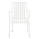 404-000006 Πολυθρόνα Vista pakoworld στοιβαζόμενη αλουμίνιο σε λευκή απόχρωση 62x60x84εκ