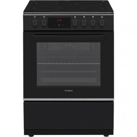 Hyundai HCVC25V-7261V/BL Κουζίνα Ηλεκτρική 65lt με Κεραμικές Εστίες Μαύρη 60cm A