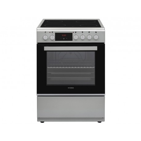 Hyundai HCVC24V-7260V/S Κουζίνα Ηλεκτρική 65lt με Κεραμικές Εστίες 60cm Ασημί A