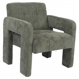 14770114 Πολυθρόνα ArteLibre VELORA Πράσινο Ύφασμα/Ξύλο 75x68x69cm Πράσινο
