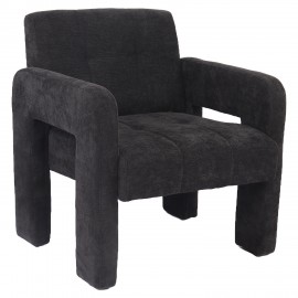14770117 Πολυθρόνα ArteLibre VELORA Γκρι Σκούρο Ύφασμα/Ξύλο 75x68x69cm Γκρι