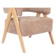 14770118 Πολυθρόνα ArteLibre BARTON Καφέ Ύφασμα/Ξύλο 74x67x66cm Καφέ/Φυσικό