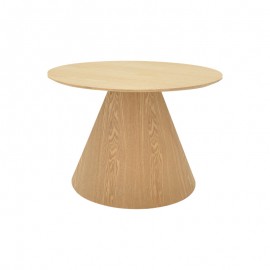 029-000362 Τραπέζι σαλονιού Donda pakoworld mdf-μέταλλο σε sonoma απόχρωση Φ60x46εκ