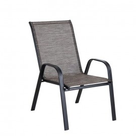 14450019 Πολυθρόνα Μεταλλική ArteLibre Neptune Καφέ/Μαύρο 55x75x95cm Καφέ/Μαύρο