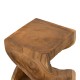 338-000020 Σκαμπό Hourian I pakoworld suar ξύλο σε καρυδί απόχρωση 35x35x45εκ