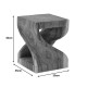 338-000020 Σκαμπό Hourian I pakoworld suar ξύλο σε καρυδί απόχρωση 35x35x45εκ