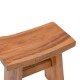338-000029 Σκαμπό Borbe pakoworld teak ξύλο σε φυσική απόχρωση 45x28x45εκ