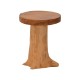 338-000019 Σκαμπό Feranto pakoworld teak ξύλο σε φυσική απόχρωση Φ35x45εκ
