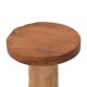 338-000019 Σκαμπό Feranto pakoworld teak ξύλο σε φυσική απόχρωση Φ35x45εκ