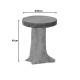 338-000019 Σκαμπό Feranto pakoworld teak ξύλο σε φυσική απόχρωση Φ35x45εκ