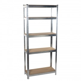 06450540 Ραφιέρα Βαρεώς Τύπου Ασημί/Φυσικό Μέταλλο/MDF 75x30x172cm Φυσικό/Ασημί