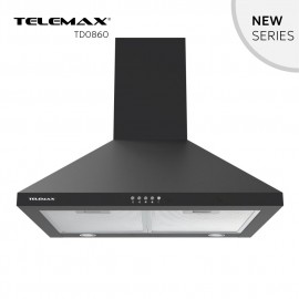 48-0860 Απορροφητήρας Κουζίνας Καμινάδα 60cm Telemax TD0860 Μαύρο