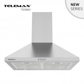 48-0861 Απορροφητήρας Κουζίνας Καμινάδα 60cm Telemax TD0860 Inox