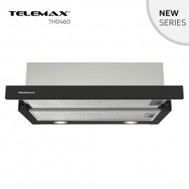 48-0460 Απορροφητήρας Κουζίνας Συρόμενος 60cm Telemax TH0460 Μαύρο