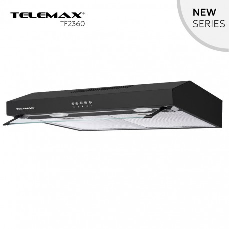 48-2360 Απορροφητήρας Κουζίνας Ελεύθερος 60cm Telemax TF2360 Μαύρο