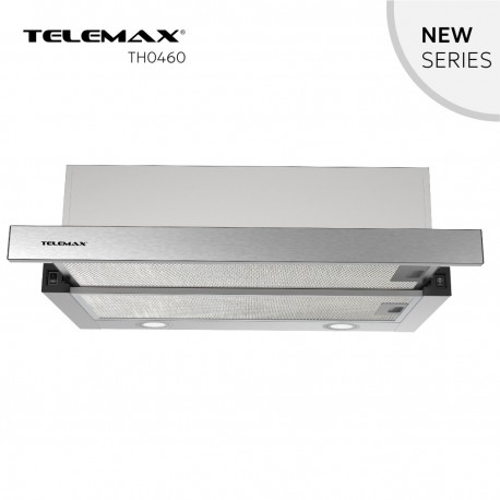 48-0461 Απορροφητήρας Κουζίνας Συρόμενος 60cm Telemax TH0460 Inox