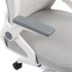 420-000010 Καρέκλα γραφείου Plymot pakoworld λευκή - mesh γκρι 48x58x112-122εκ