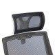 420-000011 Καρέκλα γραφείου Plymot pakoworld λευκή - mesh μαύρο 48x58x112-122εκ