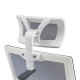 420-000011 Καρέκλα γραφείου Plymot pakoworld λευκή - mesh μαύρο 48x58x112-122εκ